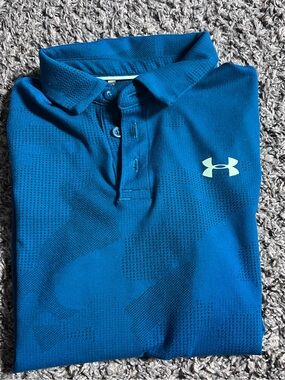 Under Armour youth Blue Performance Polo Shirt